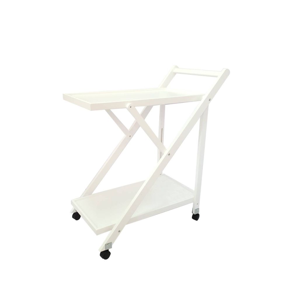 Camarera de servicio plegable Tavira 65x40x85cm color blanco -SALDO - REACONDICIONADO