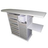 Mueble de Plancha Estoril Blanco Vintage + (Funda Elastica XXL Premiun Rayen + Tensores)