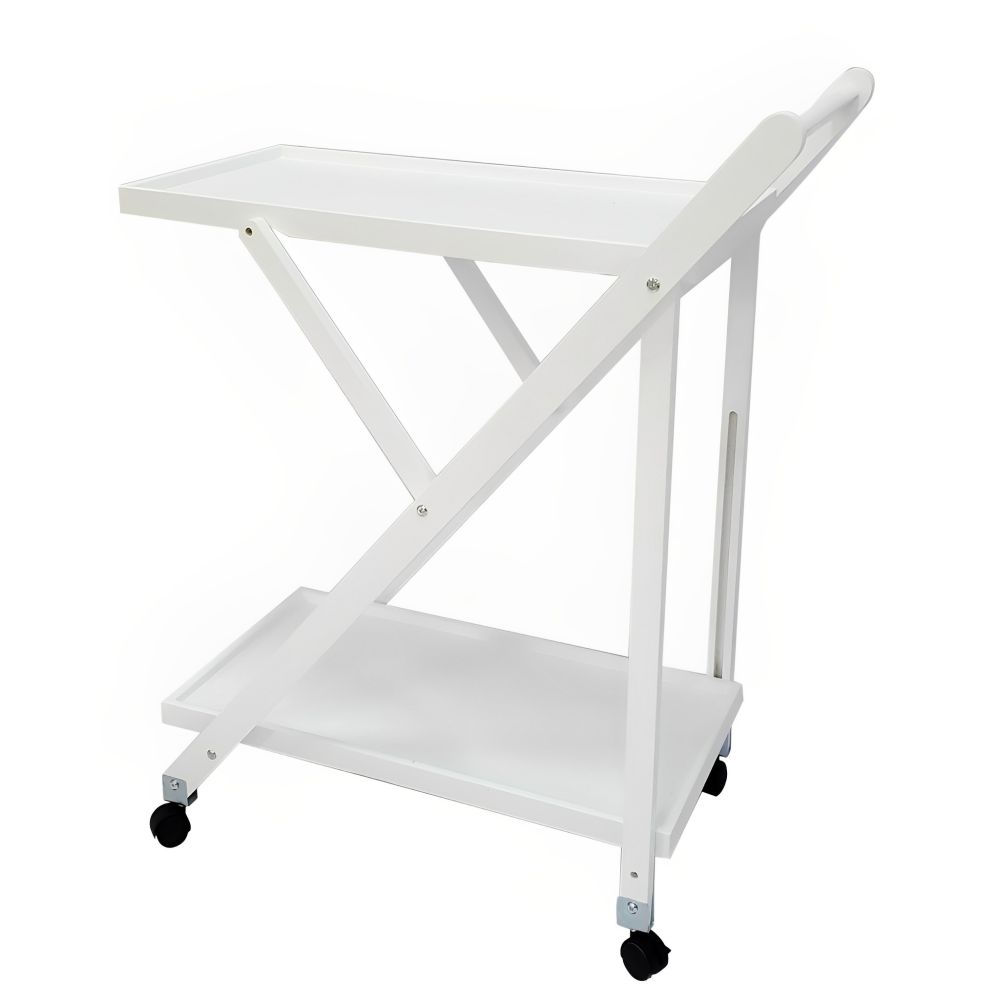 Camarera de servicio plegable Tavira 65x40x85cm color blanco -SALDO - REACONDICIONADO