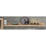 Mueble de Salón Moderno con Leds, Acabado en Cambria, 260x191 cm