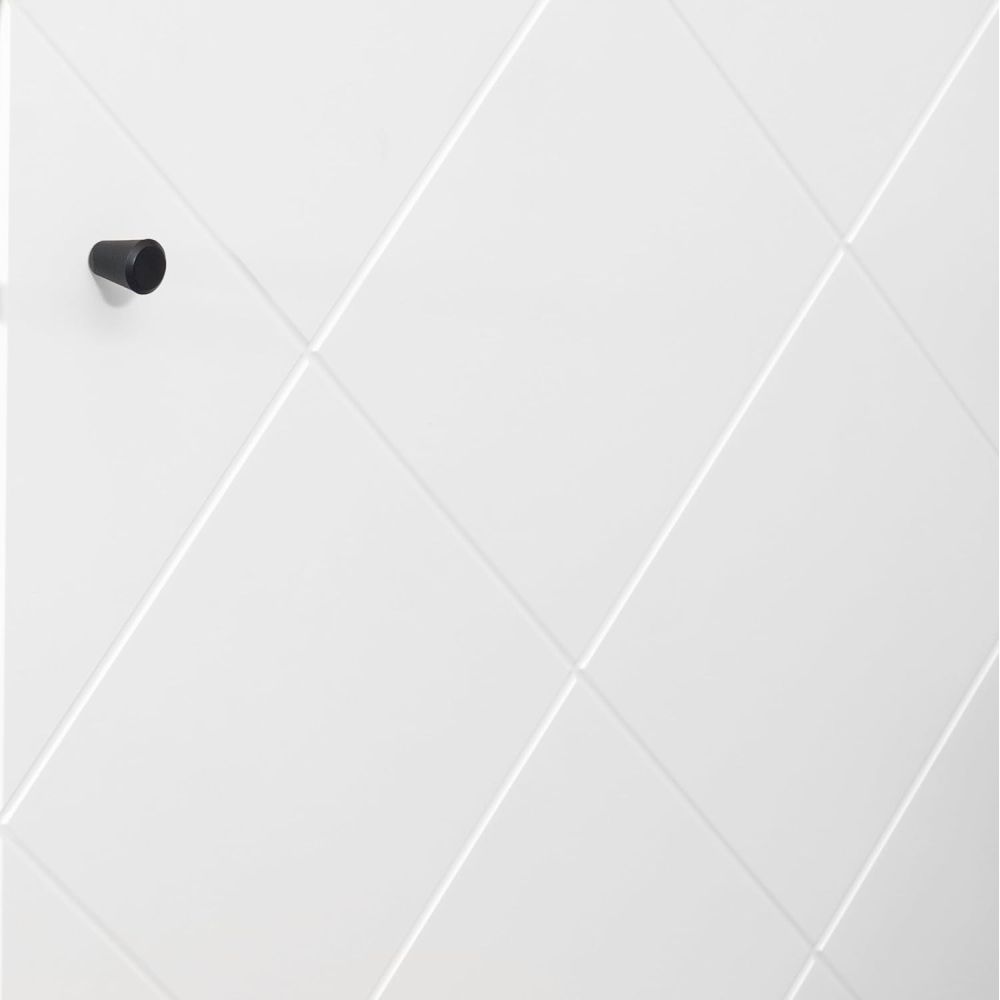 Vitrina Alta | 2 Puertas, Frentes en DM Lacado Blanco Mate | Medidas: 170,2 cm Alto x 40 cm Fondo x 68,4 cm Ancho