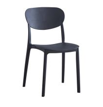 Pack 5 Sillas Cocina Color Negro de plastico Polipropileno, Silla de Comedor Medidas: 40 cm (Anc) x 55 cm (Lar) x 80 cm (Al)
