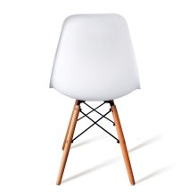 Pack 4 Sillas de Comedor, Sillas Cocinas, Acabado en Blanco y Madera, Medidas: 45 cm (Ancho) x 53 cm (Largo) x 83 cm (Alto)