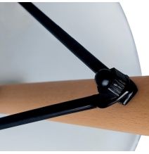 Pack 4 Sillas de Comedor, Sillas Cocinas, Acabado en Blanco y Madera, Medidas: 45 cm (Ancho) x 53 cm (Largo) x 83 cm (Alto)