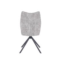 Pack de 2 Sillas Tapizadas en Tela Gris, Patas Negras, Asiento y Respaldo Ergonómicos y Acolchados Medidas 63x48x93 cm