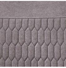 Pack de 4 Sillas de Madera con Relleno de Espuma, Tapizadas en Tela Gris, Patas Metálicas Negras, Medidas 44x60x99 cm