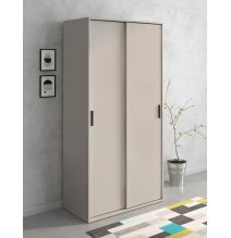 Meyvaser Armario ropero para dormitorio con 2 puertas correderas Color Beige 200x100x50 Cm
