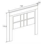Pack Cabecero Nórdico de 160 x 120 cm + 2 Mesitas de Noche|Práctico y Elegante|Color Cambria y Blanco (para Cama de 135-140, 150